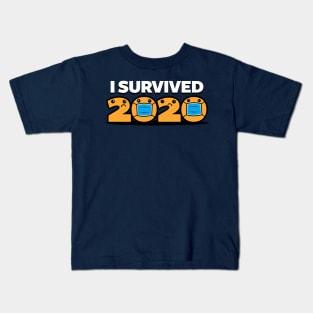 Funny Pandemic 2020 I Survived Kawaii Slogan Funny Meme Kids T-Shirt